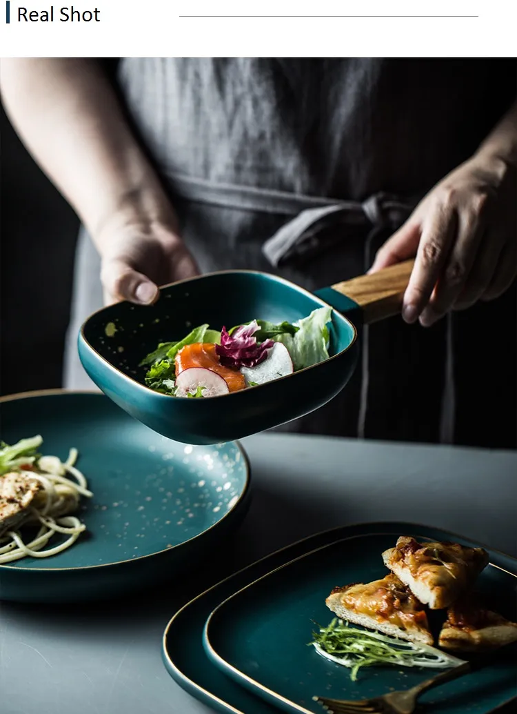 Retro Green Nordic Ceramic Tableware Set