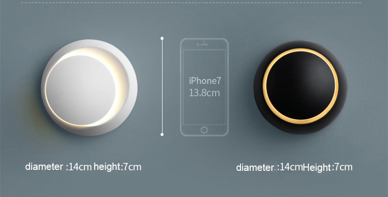 Unique Rotating Design Aluminum Wall Lamp