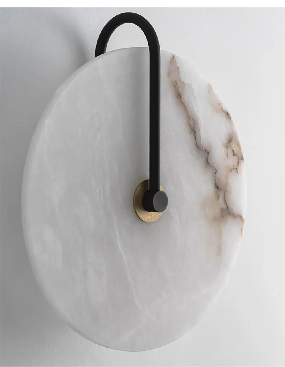 Natural Marble Round Wall Lamp