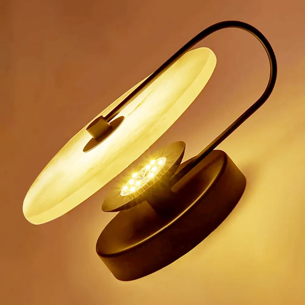 Natural Marble Round Wall Lamp